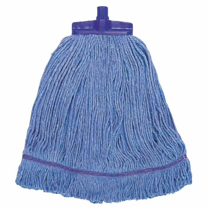 SYR strengenmop met aansluiting en scrubpad-Blauw
