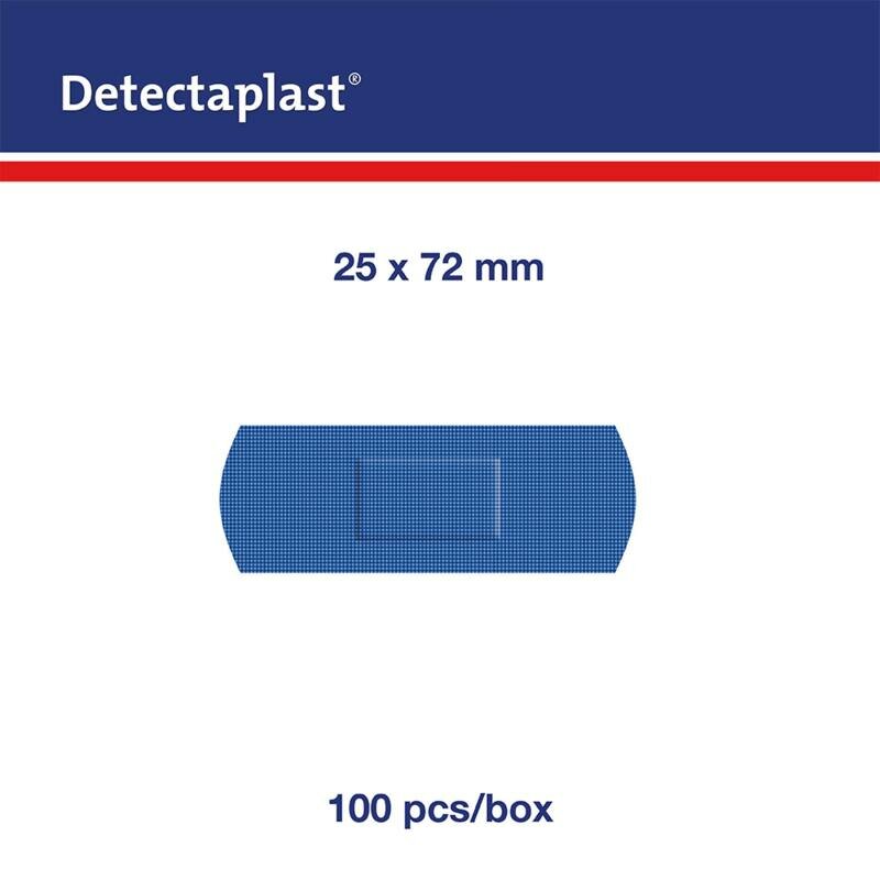 (REF 8241) Detectaplast detect. textielpleister elastisch blauw 25x72mm 100st