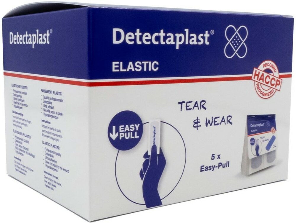 Detectaplast Tear&amp;Wear Elastic 25x72mm doos 5x36 stuks