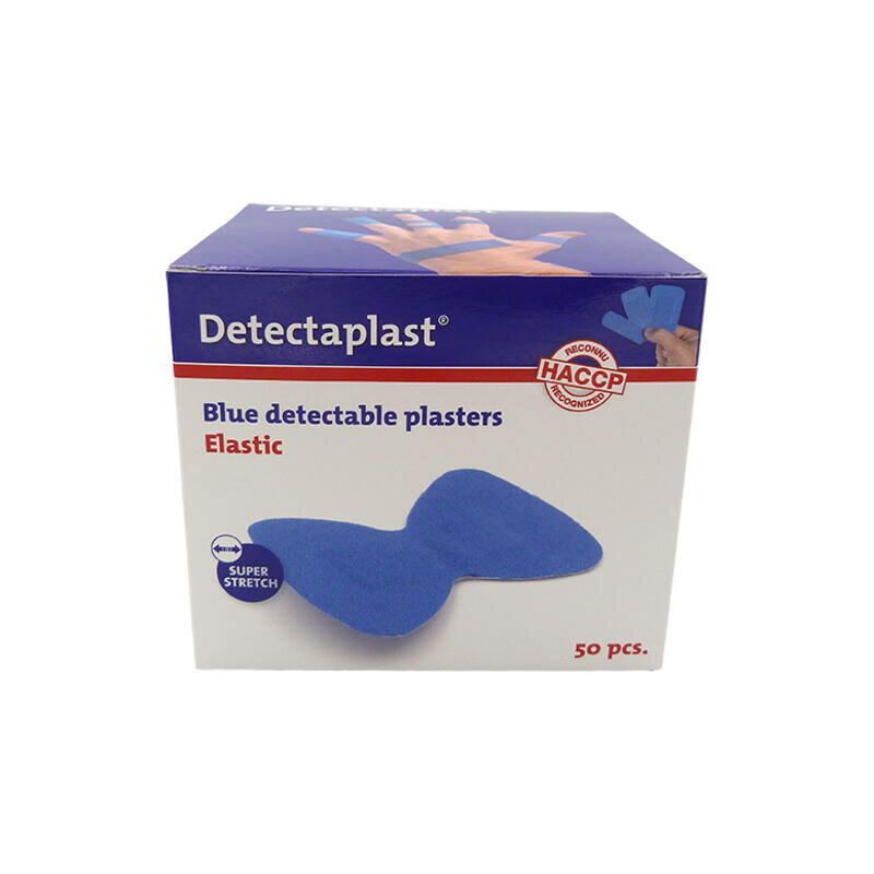 (REF 8245) Detectaplast detect. vlinder textielpleister elastisch blauw 50 stuks