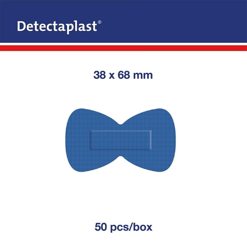 (REF 8245) Detectaplast detect. vlinder textielpleister elastisch blauw 50 stuks