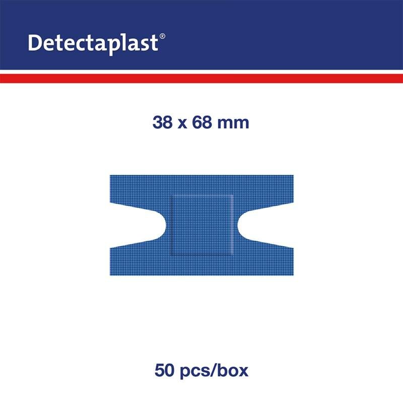 (REF 8246) Detectaplast detect. kneuke textielpleister elastisch blauw 50 stuks