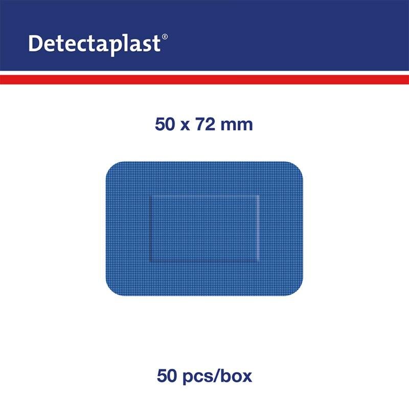 (REF 8251) Detectaplast detect. textielpleister elastisch blauw 50 x72 mm 50st