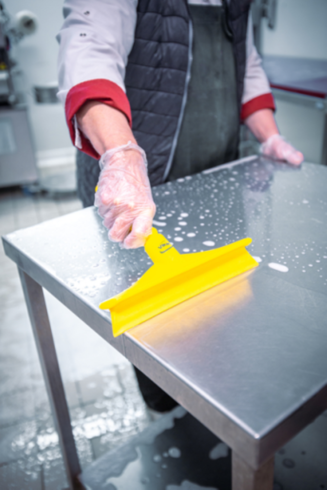 Vikan Ultra Hygi&euml;nische handtrekker Geel met Mini Handvat 245 mm