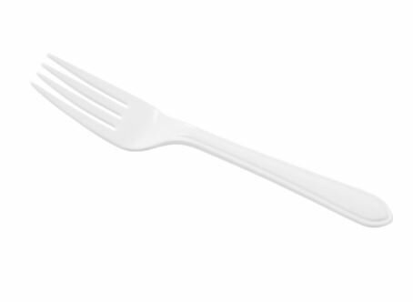 Vork Zware kwaliteit Wit of Zwart PS 180mm, ds. 20 x50 stuks (totaal 1000 st.)-Wit
