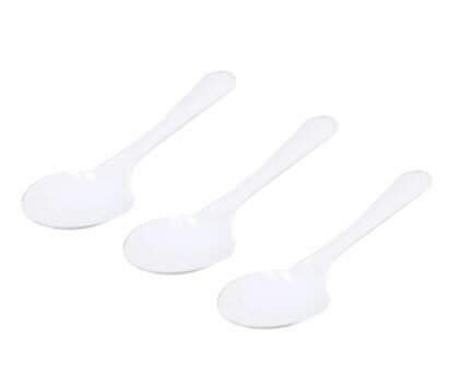 Lepel Zware kwaliteit Wit of Zwart PS 170mm, ds. 20 x50 stuks (totaal 1000 st.)-Wit