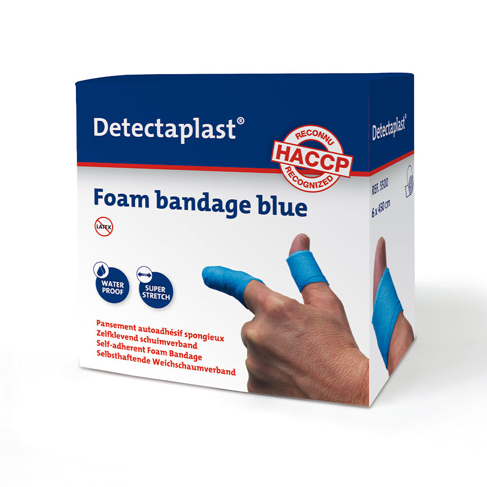 Detectaplast Foam Bandage Blauw 6cm x 4.5cm