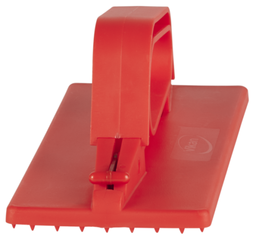 Vikan Handmodel Padhouder Rood &ndash; Voor Grondige Reiniging van Wanden, Werkbladen en Apparatuur