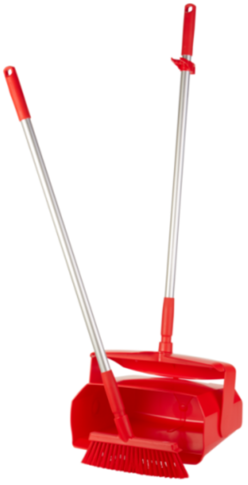 Vikan Veger-Blikset Rood &ndash; Afsluitbaar Blik, Ergonomische Veger, HACCP Geschikt