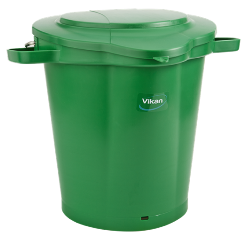 Vikan Emmer 20L Groen &ndash; Hygi&euml;nische Kunststof Emmer met Tuit, Maatverdeling &amp; RVS handvat