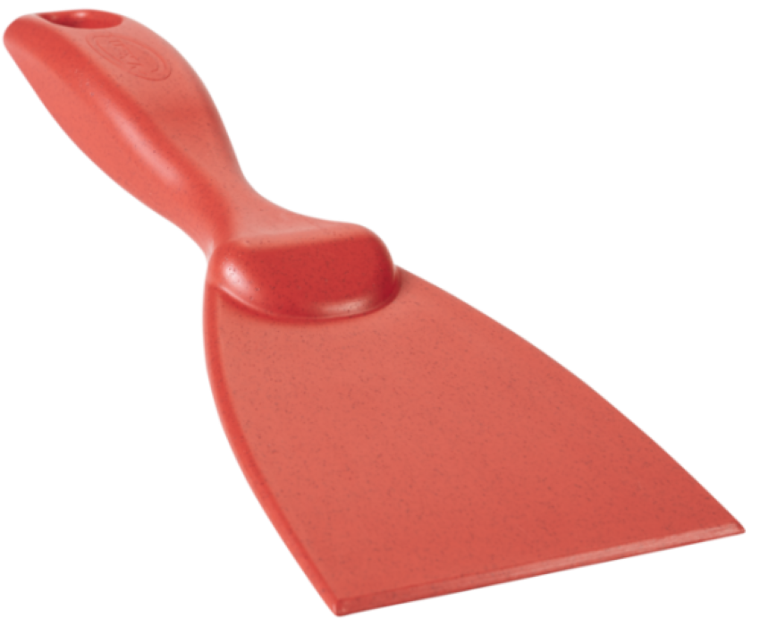 Vikan Metaaldetecteerbare Handschraper 7,5cm Rood &ndash; Smal &amp; Ergonomisch | Voor Hardnekkig Vuil