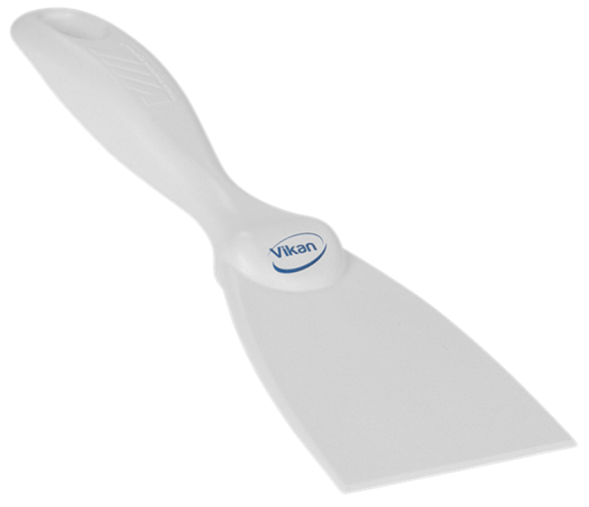 Vikan Metaaldetecteerbare Handschraper 7,5cm Wit &ndash; Smal &amp; Ergonomisch | Voor Hardnekkig Vuil