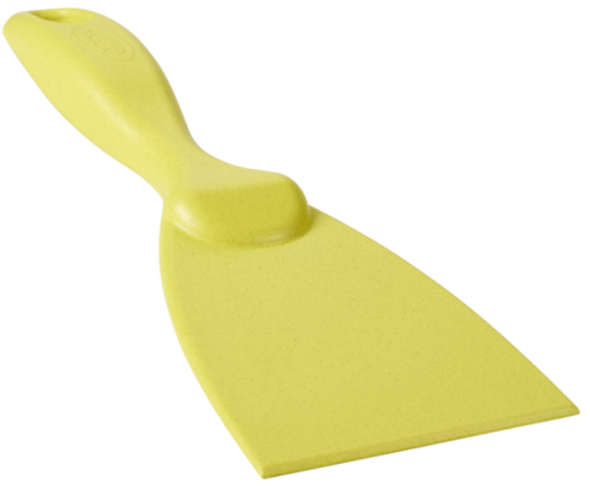 Vikan Metaaldetecteerbare Handschraper 7,5cm Geel &ndash; Smal &amp; Ergonomisch | Voor Hardnekkig Vuil