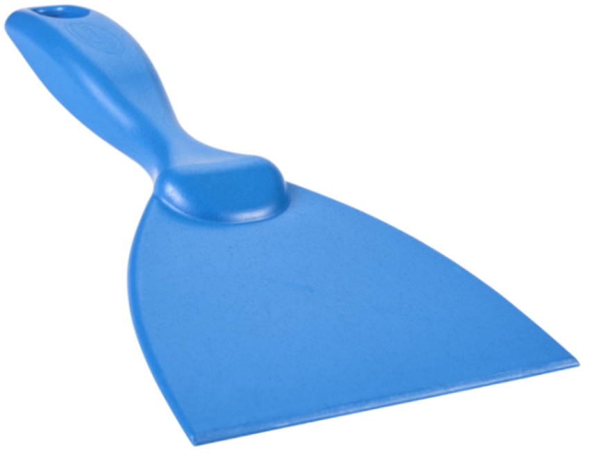 Vikan Metaaldetecteerbare Handschraper 10,2 cm Blauw &ndash; Breed &amp; Ergonomisch | Voor Hardnekkig Vuil