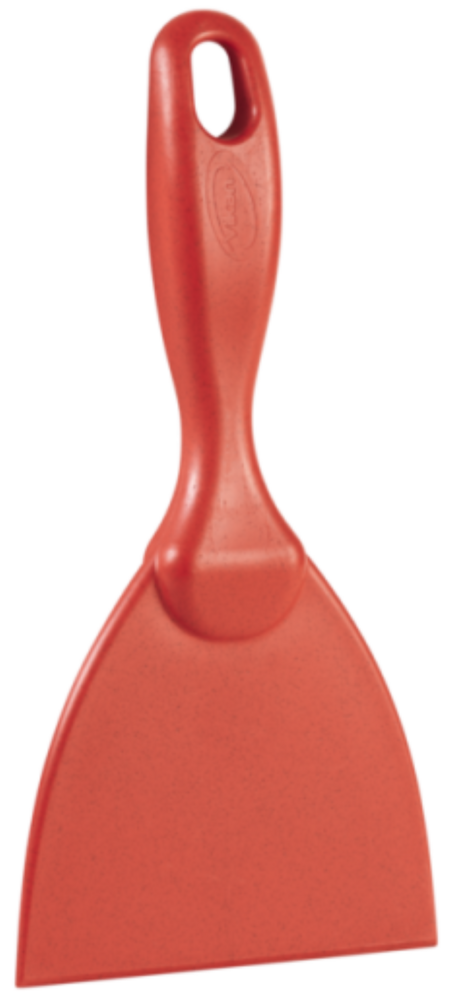 Vikan Metaaldetecteerbare Handschraper 10,2 cm Rood &ndash; Breed &amp; Ergonomisch | Voor Hardnekkig Vuil