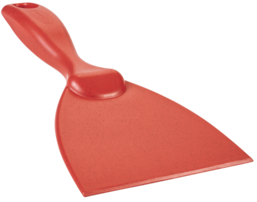 Vikan Metaaldetecteerbare Handschraper 10,2 cm Rood &ndash; Breed &amp; Ergonomisch | Voor Hardnekkig Vuil