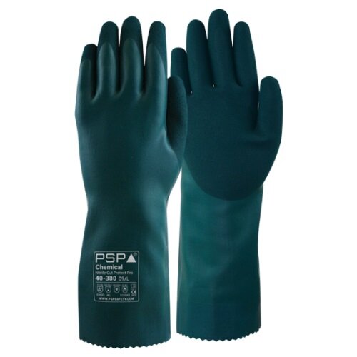 PSP handschoen L 40-380 Chemical Nitrile Cut Protect Pro Groen per paar