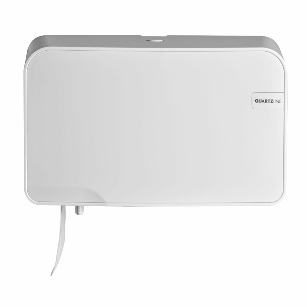 Euro White Quartz duo coreless toiletrolhouder wit