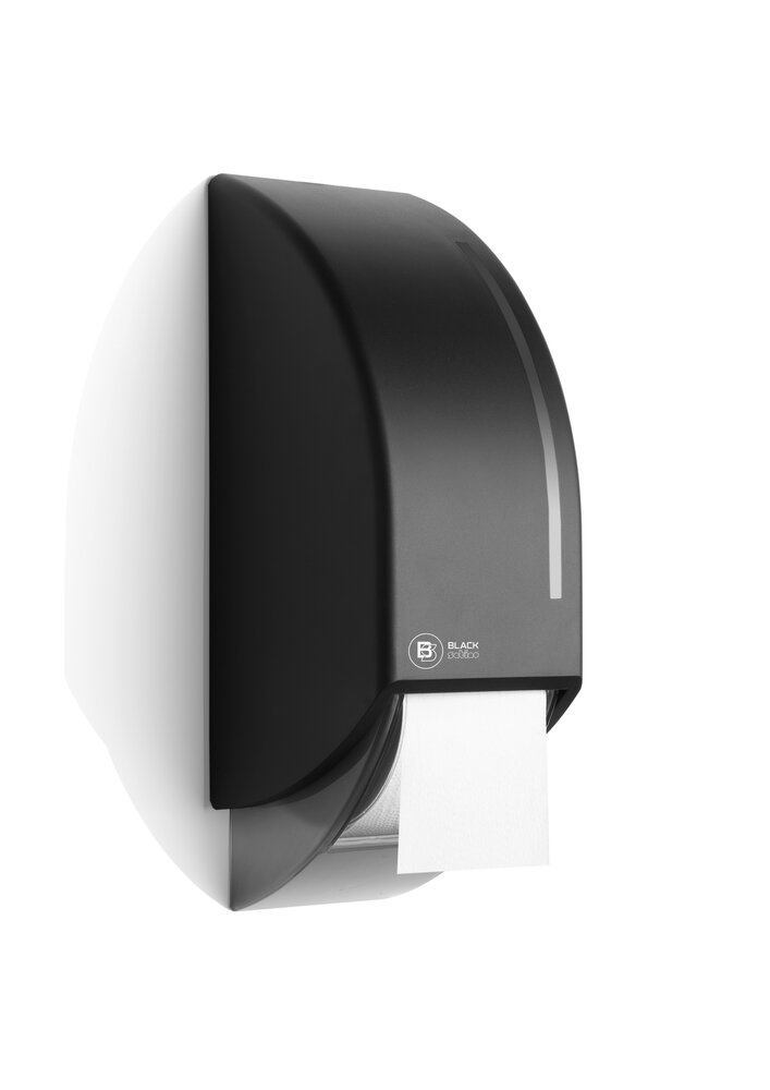Black Satino Toiletroldispenser 2 syteemrollen Zwart