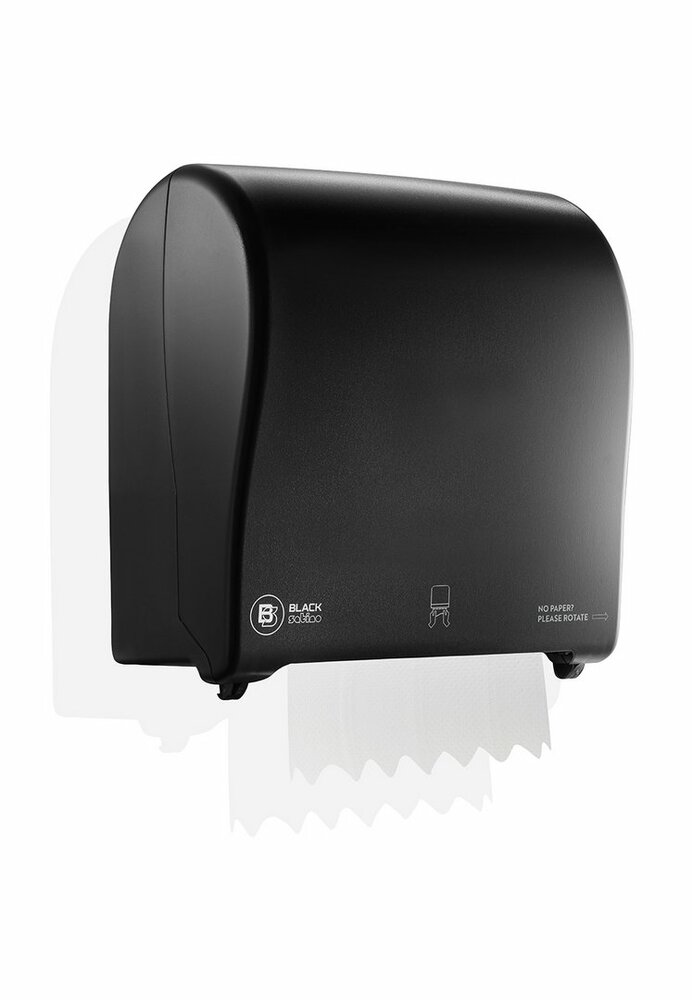Black Satino handdoekrol dispenser zwart