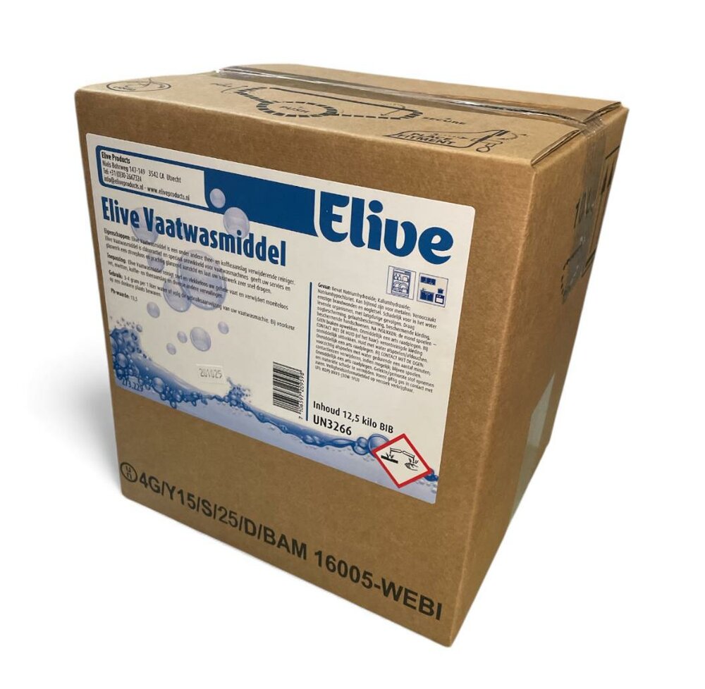 Elive Vaatwasmiddel BIB 12.5 Kilo