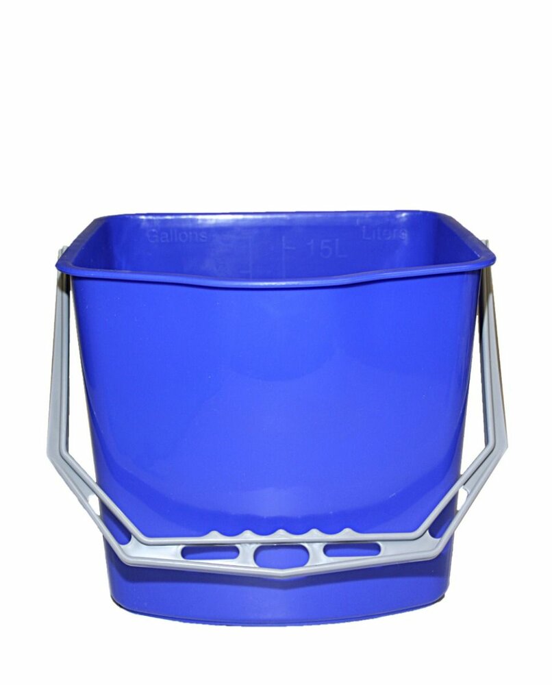 Emmer kunststof Rood 15ltr-Blauw