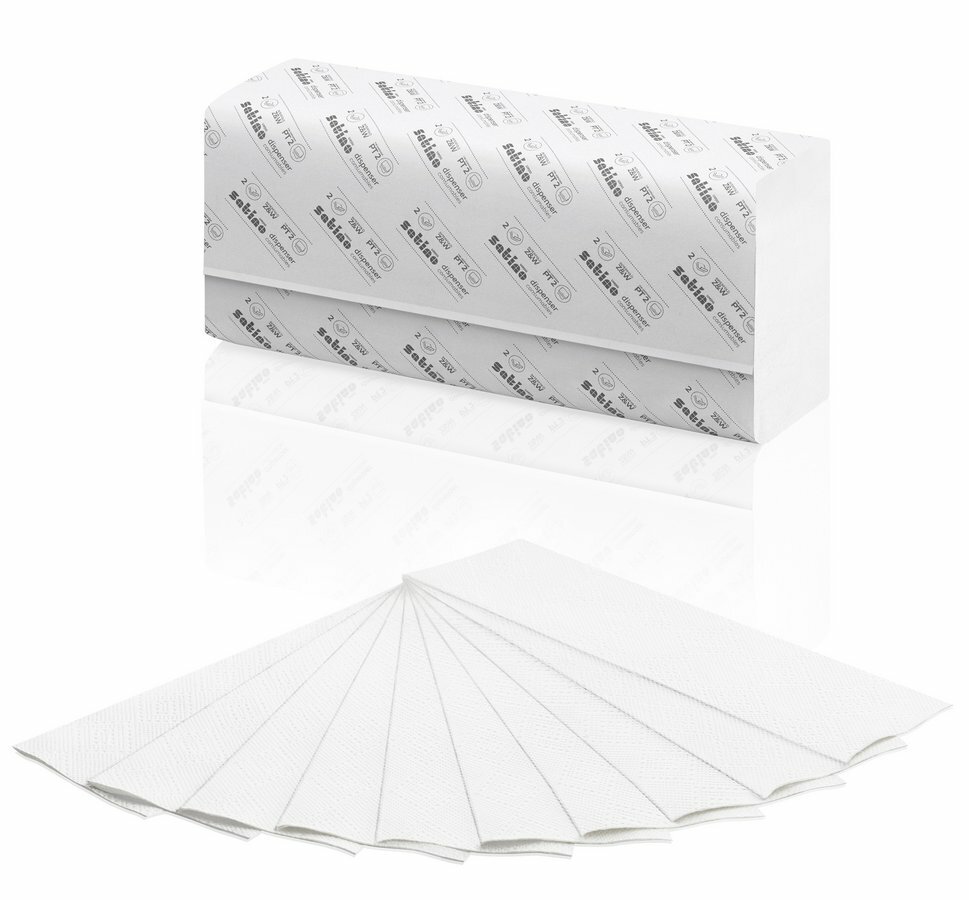 Satino prestige Handdoekjes zz-vouw small 20,6x 32cm cellulose ds. 3000 st.