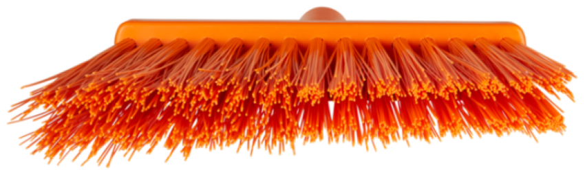 Vikan Bezem met Haakse Snede Oranje Zeer Hard 29 cm
