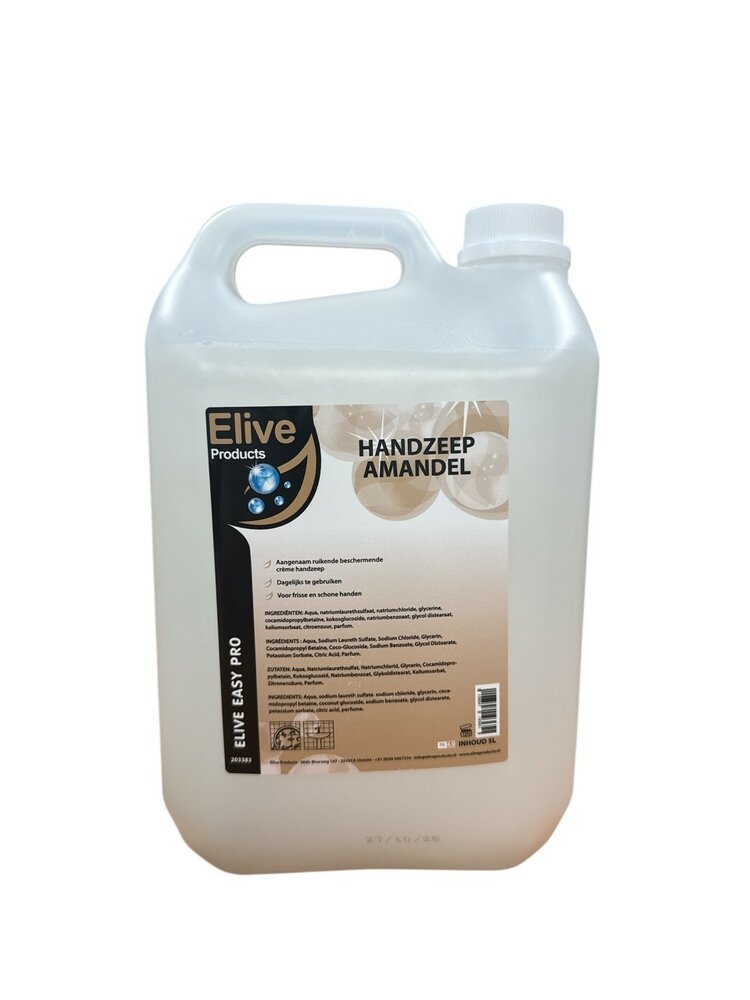 Elive easy pro handzeep Amandel wit, can 5 lt.