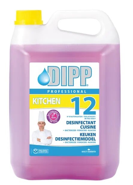 Dipp 12 Keuken Desinfectiemiddel 5L ALLEEN BESCHIKBAAR VOOR BELGIE!!