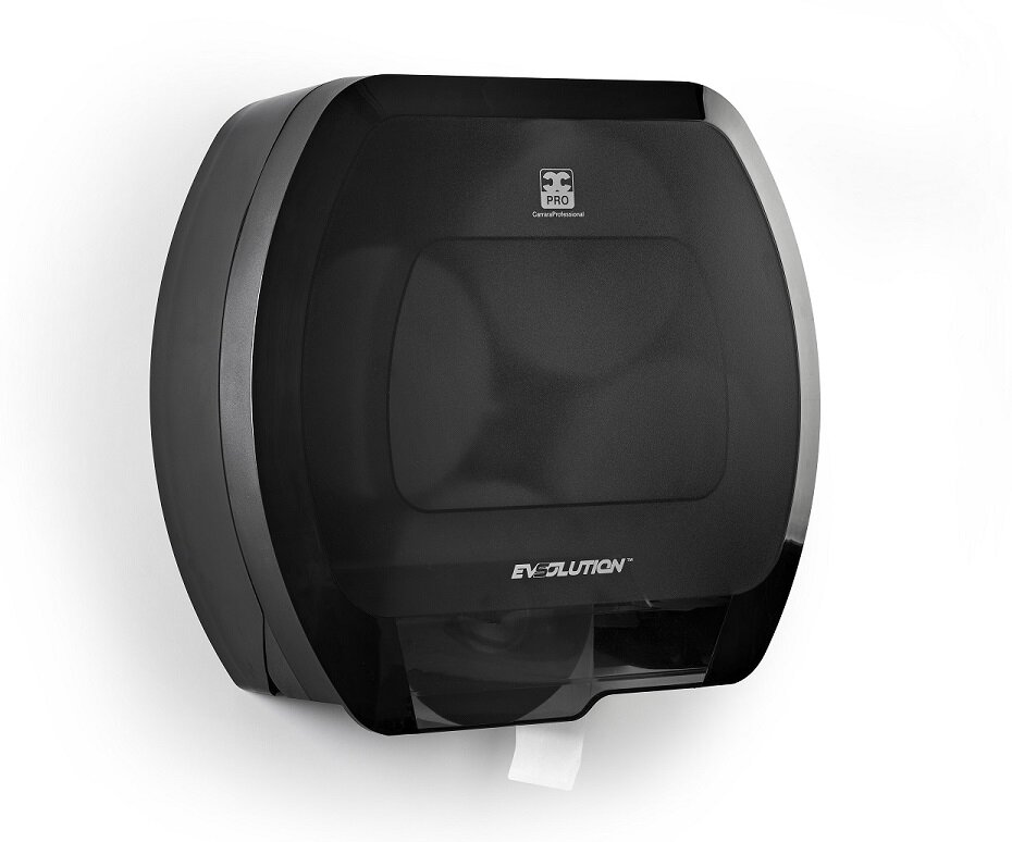 BulkySoft Evsolution 4-Roll Coreless Toitelpapier Dispenser Zwart