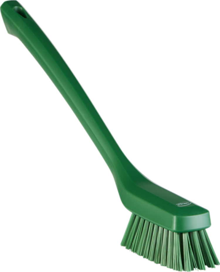 Vikan Smalle Reinigingsborstel Groen Hard Borsteltype met Lange Steel 42 cm