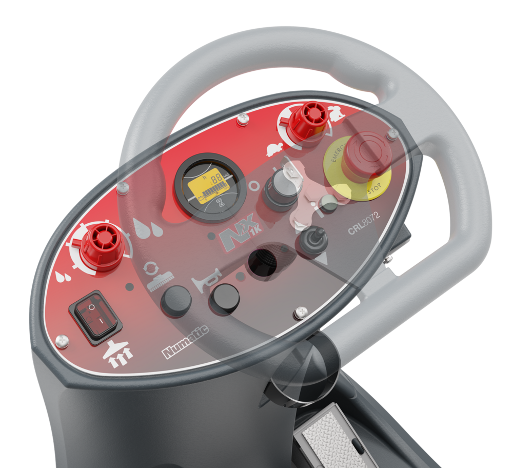 Numatic CRG8072G schrob-zuigmachine geltec batterij graphite
