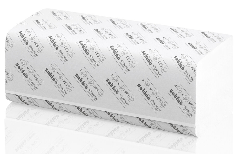Satino HiCeycle handdoekvouwtjes V-vouw 25x23cm 2lg. (3200) PT3