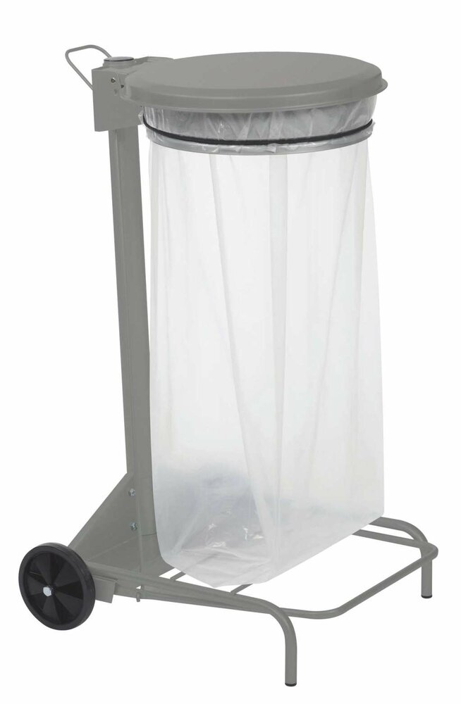 Vuilnisbak-collecroule-lichtgrijs 110L