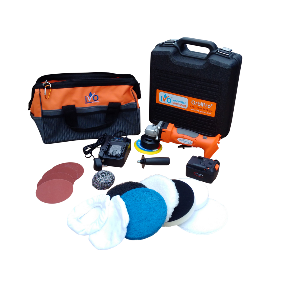 Ivo Power Brush OrbiPro Tool Kit, INCL. 2 BATTERIJEN 18V!