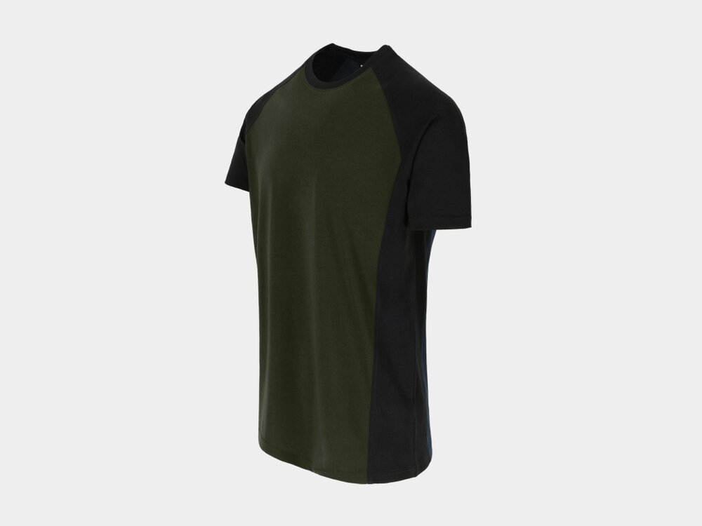Herock TORI Tweekleurig T-shirt met korte mouwen Donker Kaki/Zwart