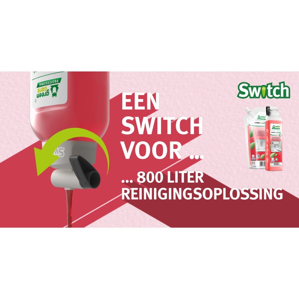 Green Care Sanet inoSwitch Sanitairreiniger Navulling - 1 Liter Pouch