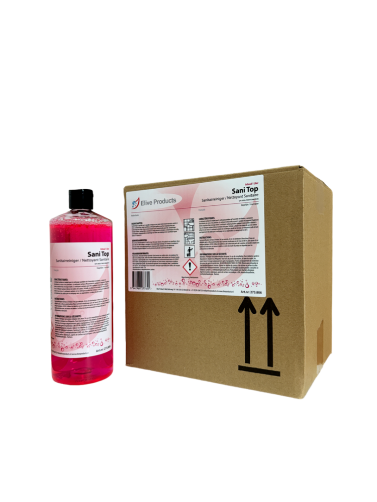 Elive Sani Top Sanitairreiniger - Doos 6 x 1 Liter - Streeploze Reiniging