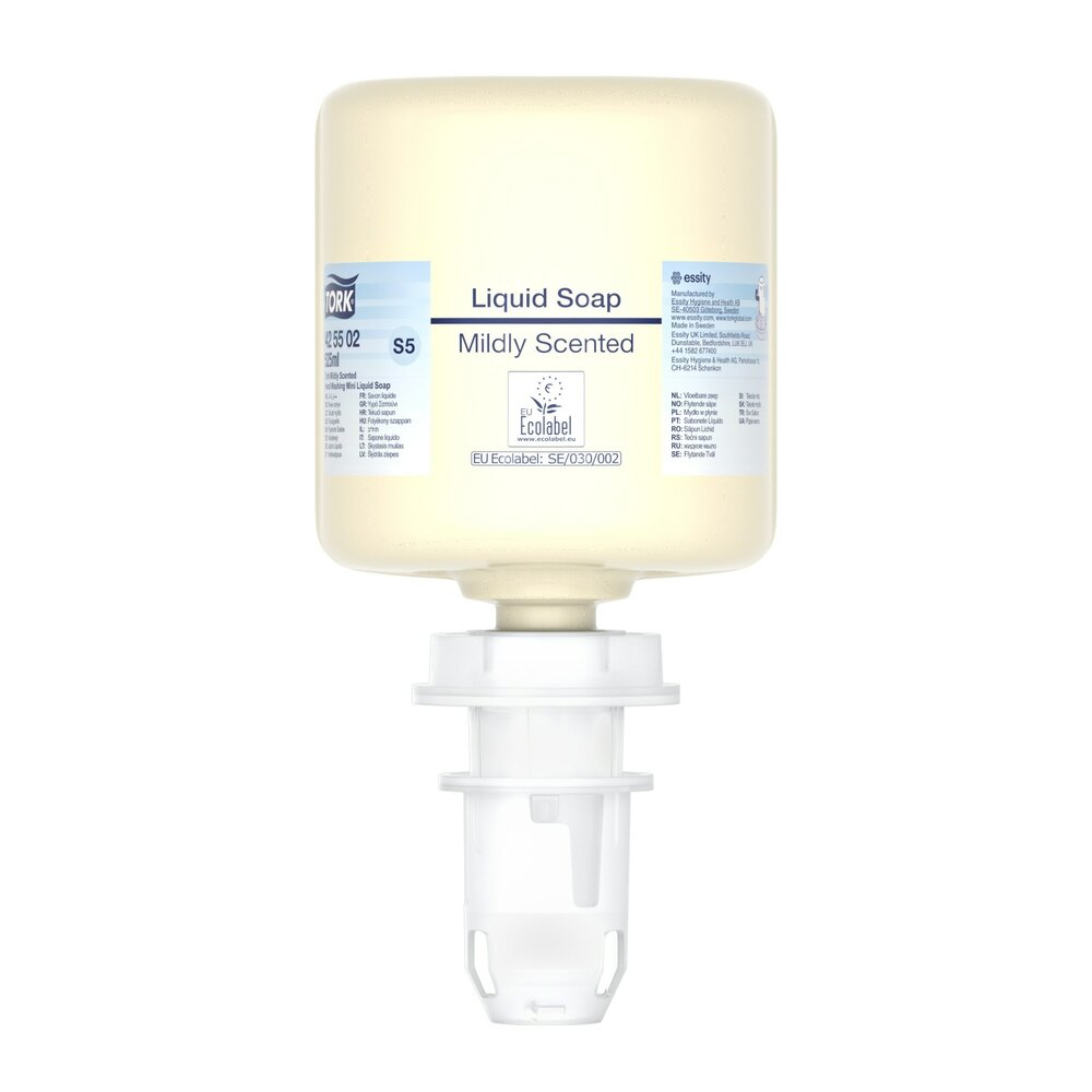 Tork S5 Mild Geurende Mini Vloeibare Zeep geel, flacon 525ml doos 8 stuks