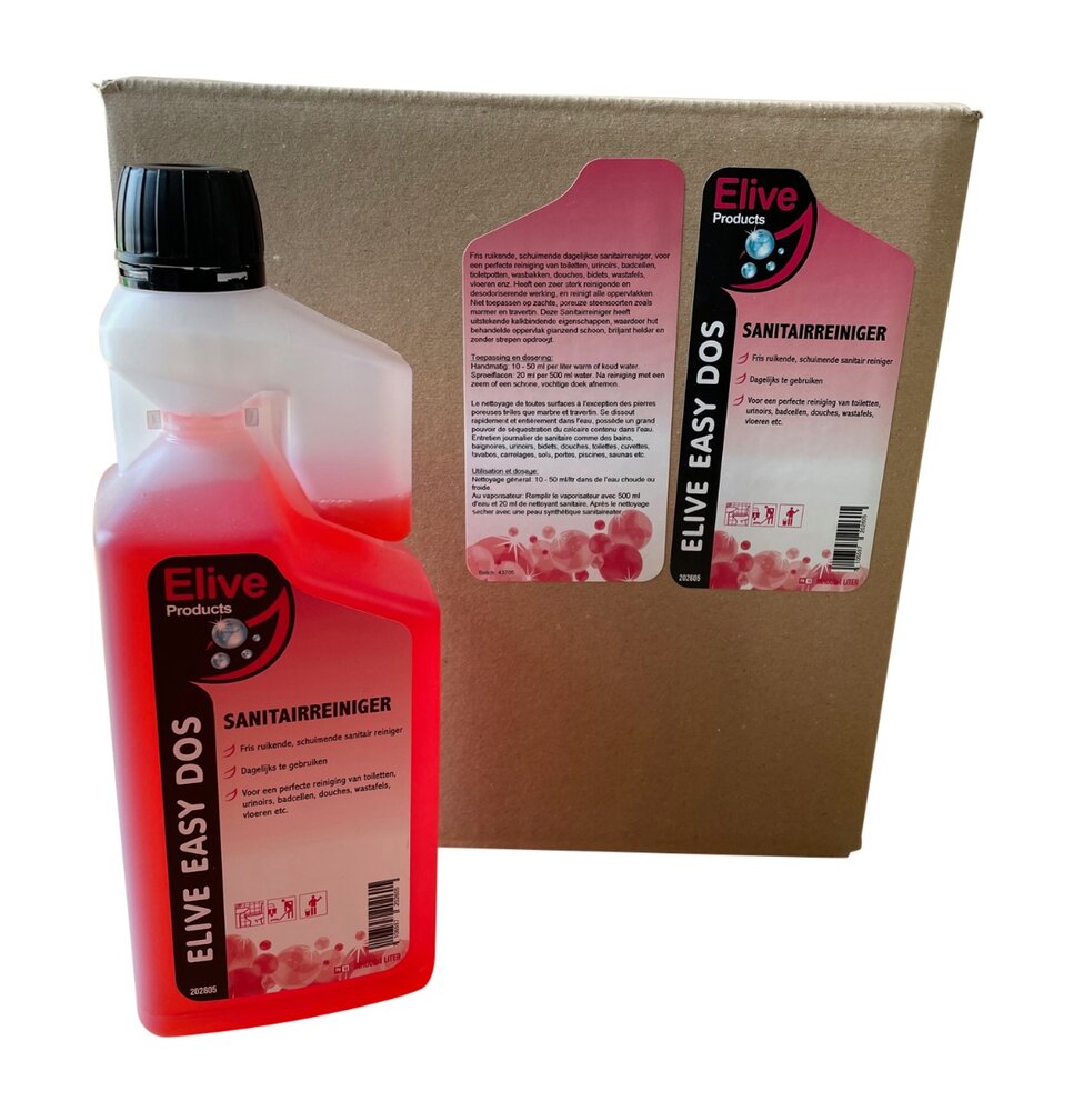 Elive Easy Dos Sanitairreiniger in doseer flacon 6x1000ml