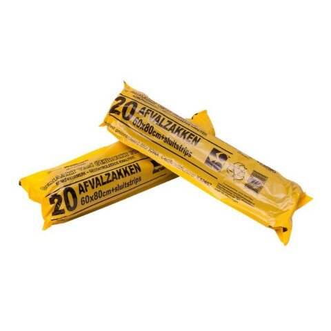Komo Afvalzakken LDPE 60x80 Grijs - 50 mu - 20x20 Stuks