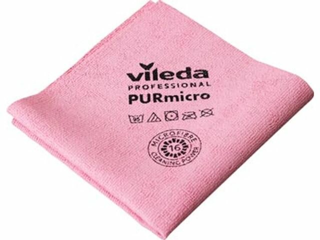 Vileda PURmicro Active microvezeldoek Rood 38x35cm - 5 stuks