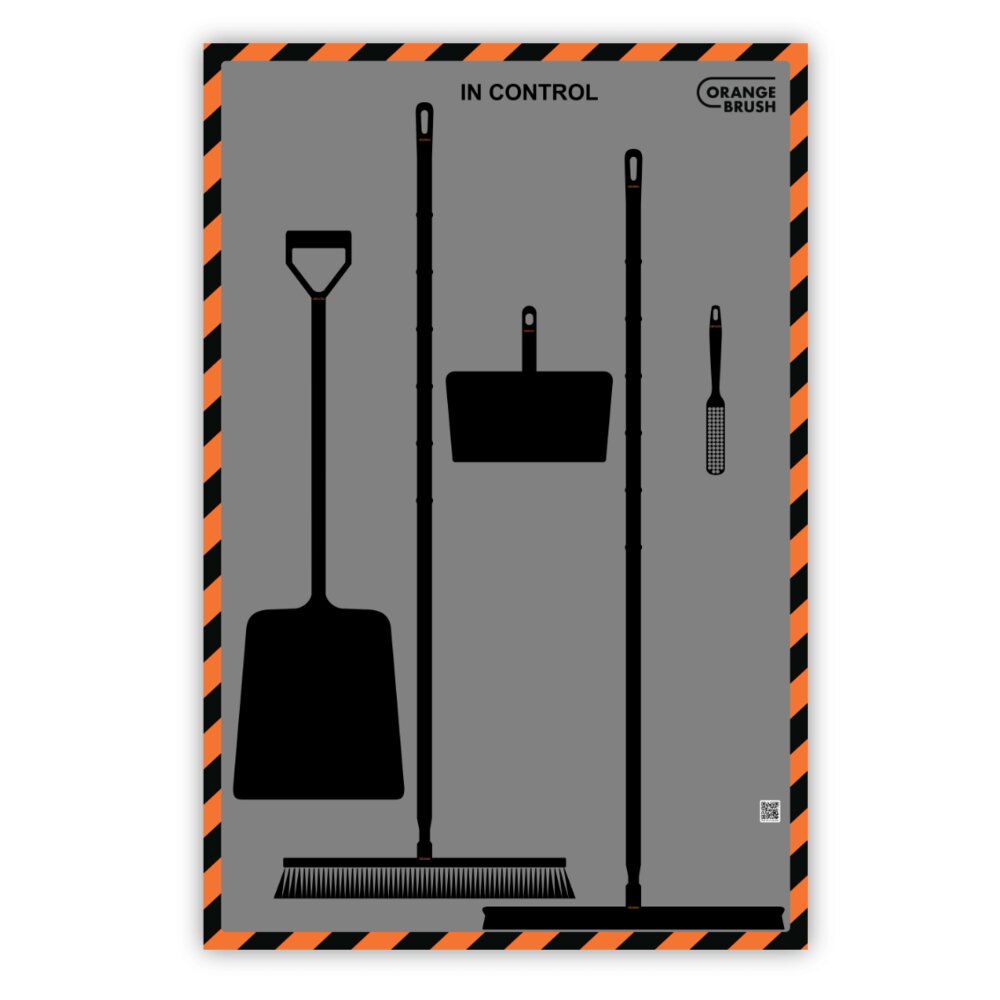 OrangeBrush Standaard Schaduwbord voor 5 Artikelen - OBSB02