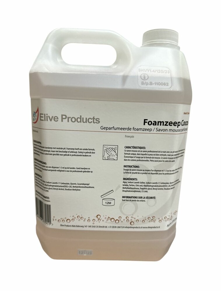 Elive Foam Handzeep 5L - PH-Neutraal en Zuinig