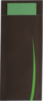 Bestekzakjes BARI BROWN + PISTACHE Servet  ds. 500 stuks