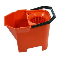 SYR Spaansemop emmer met uitwring korf rood 14 ltr. (met opvang vuilvakje)