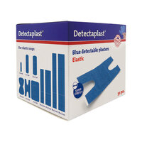 (REF 8246) Detectaplast detect. kneuke textielpleister elastisch blauw 50 stuks