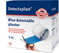 Detectaplast detect. textielpleister elastisch blauw 6cm x 5m