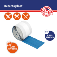 Detectaplast detect. textielpleister elastisch blauw 6cm x 5m